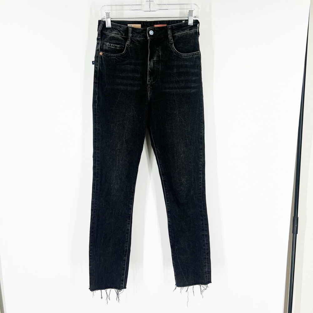 Pilcro by Anthropologie The Cigarette High Rise Jeans Raw Hem